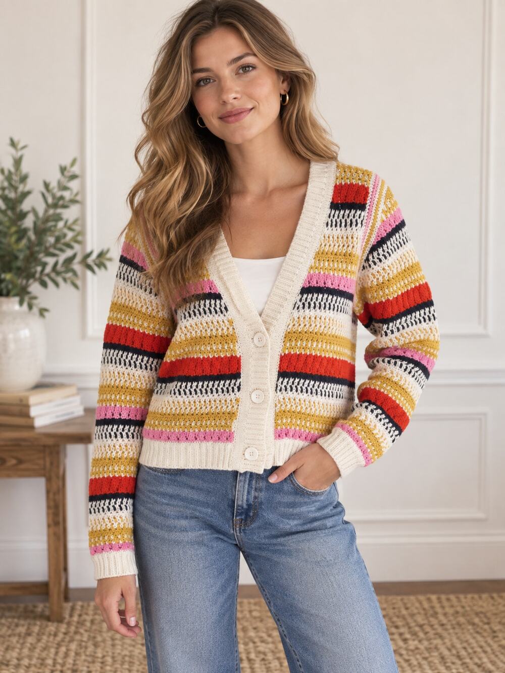 Deluc Women's SZ XS Multicolor Reversible Ponte Cardigan Sweater NEW With Tags